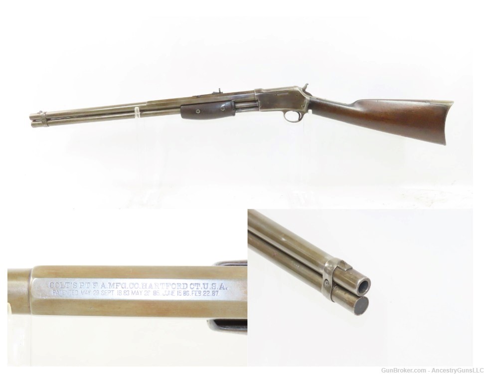 c1897 COLT mfr. LIGHTNING Slide Action RIFLE .32-20 WCF Winchester Antique-img-0