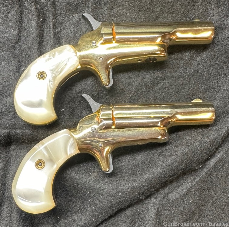 Consecutive Serial Number Colt Lady Deringer 22 Short Single Shot Pistols-img-3