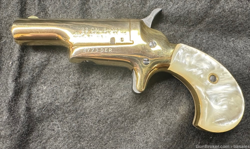 Consecutive Serial Number Colt Lady Deringer 22 Short Single Shot Pistols-img-4