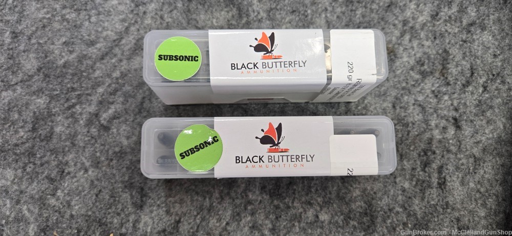 Black Butterfly Ammo 300 Blackout 220 gr HI-TEK Cannon Ball Subsonic 40 rds-img-0