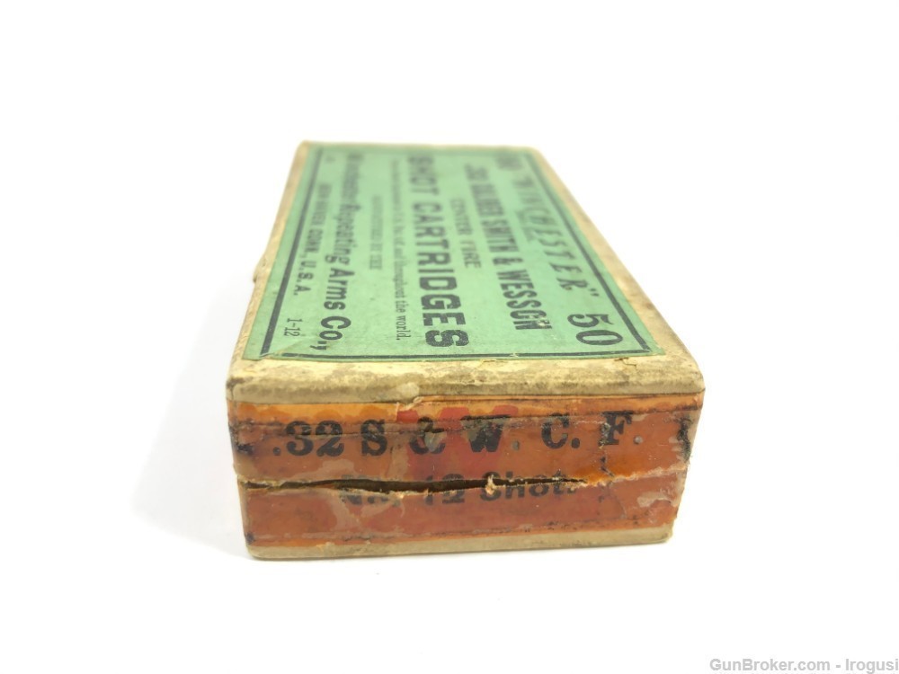 Winchester .32 S&W Short SHOT Partially Sealed Full 2 Piece Box Circa 1912-img-5