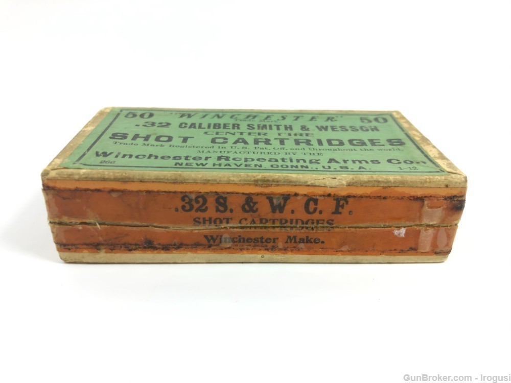 Winchester .32 S&W Short SHOT Partially Sealed Full 2 Piece Box Circa 1912-img-4