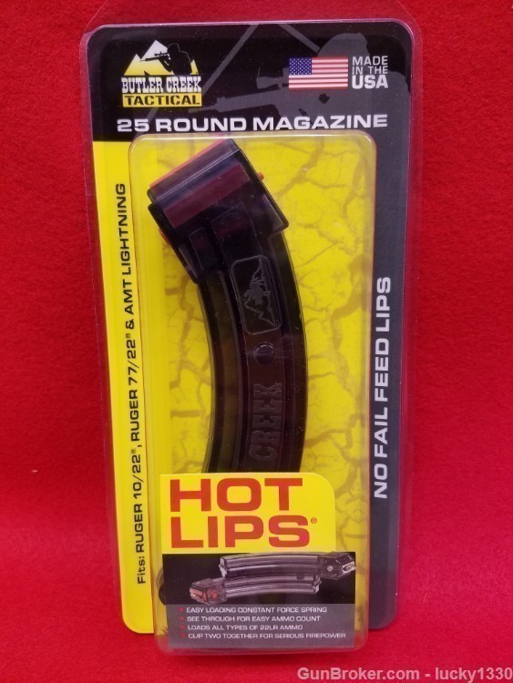 Ruger 10/22 Butler Creek Hot Lips Magazine .22 LR 25 Rounds 10-22 Mag Smoke-img-3