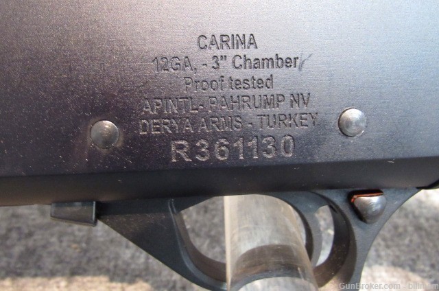 RIA/Derya Model Carina 12ga 3" Pump 5rnd 18" Barrel w/ Cheek Rest Stock -img-5