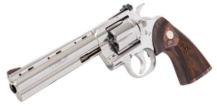 Colt Python 357 Magnum 6" Barrel Stainless/Wood - NIB-img-0