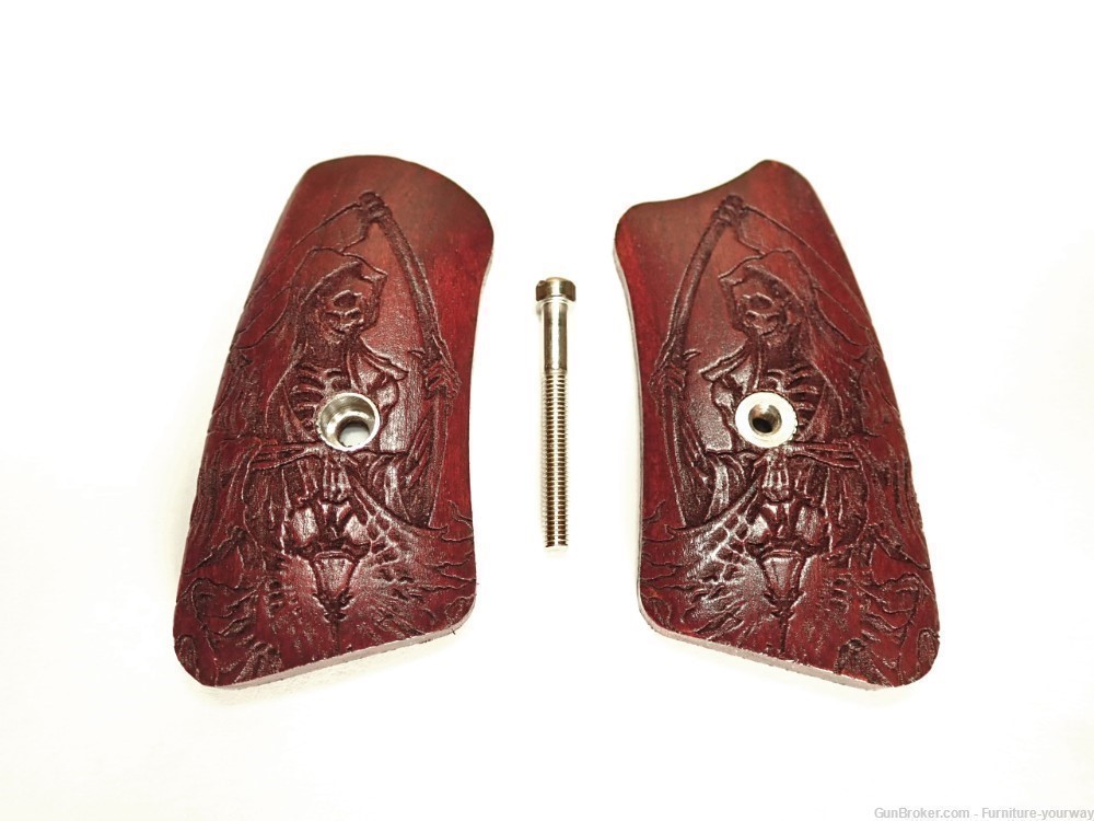 Rosewood Grim Reaper Ruger Sp101 Grip Inserts-img-0