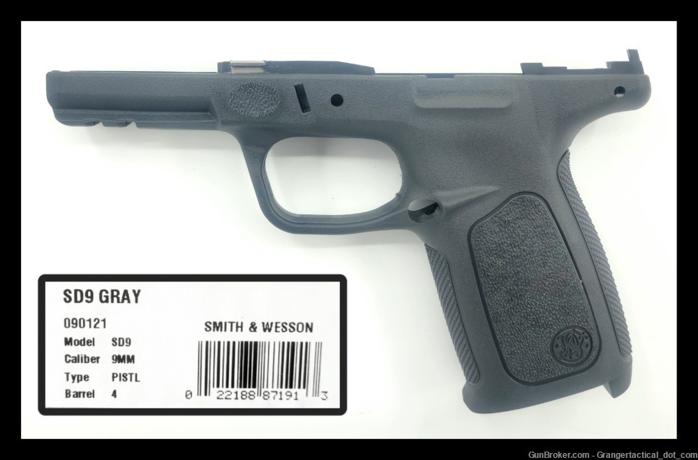 Smith & Wesson SD9 Gray Frame S&W SD9-VE Frame OEM NEW Grey Gray-img-0