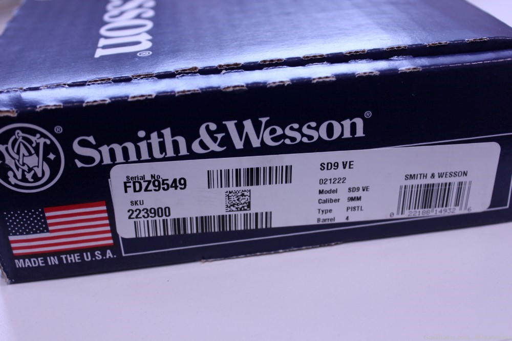Brand New Smith & Wesson 223900 SD9 VE 9mm semi auto pistol! -img-9