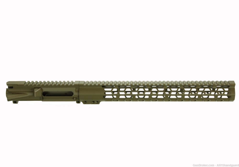 AR15 Stripped upper |17" MLOK Handguard | Cerakote FDE Combo (MADE IN USA) -img-1