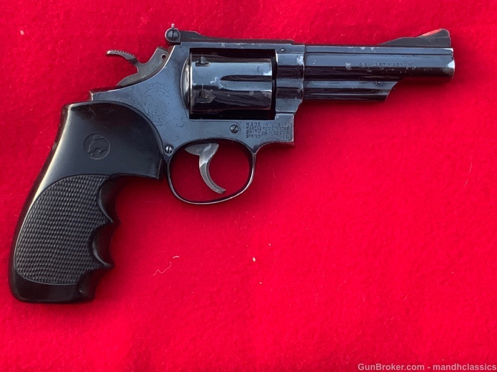 1970 vintage Smith & Wesson (S&W) 19 -3, 4" bbl, blued, 357 mag-img-0