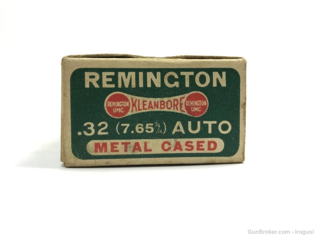 1930-1933 Remington DOGBONE .32 Auto 71 Gr Vintage Box 48 Rounds 1006-NP-img-5