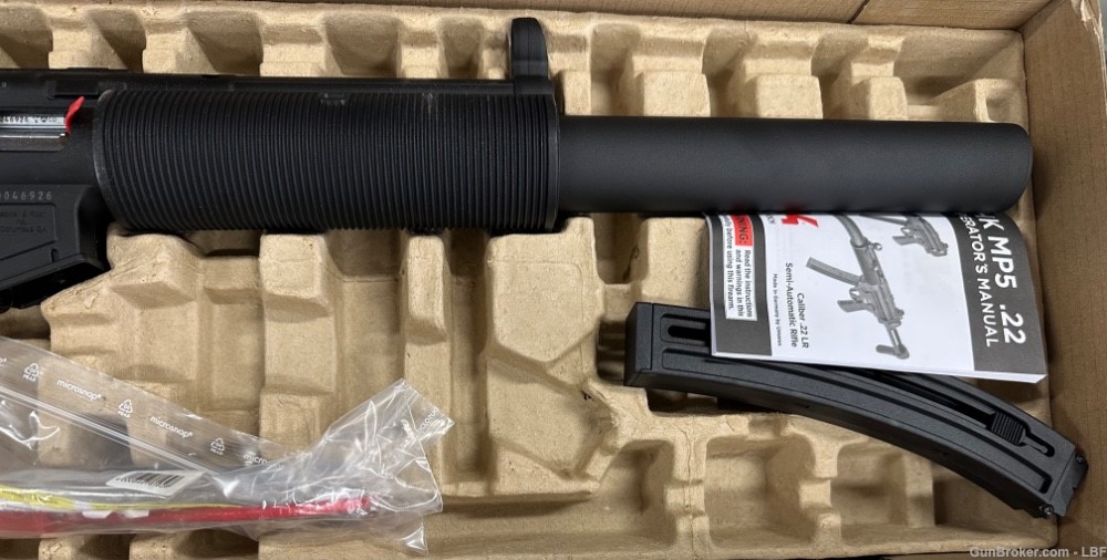 H&K MP5 Rifle .22LR 16"BBL Faux Suppressor/Collapsible Stock -img-2