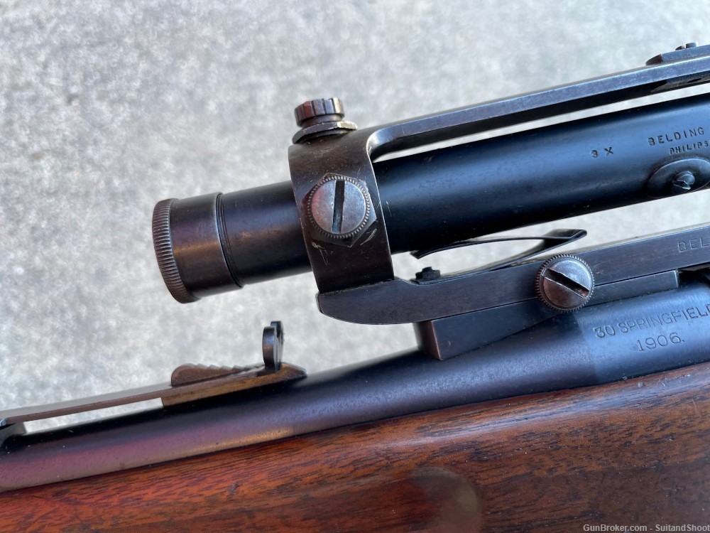 Remington 30 Express 30-06 Bolt action rifle 1906 w/ Belding & Mull scope-img-60