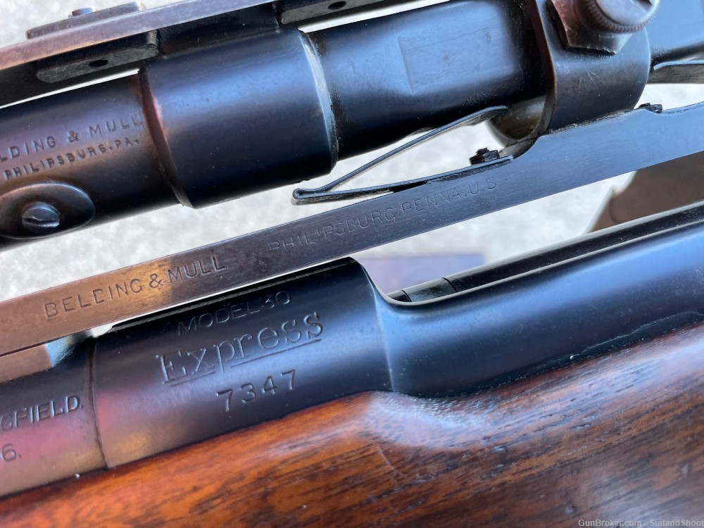 Remington 30 Express 30-06 Bolt action rifle 1906 w/ Belding & Mull scope-img-64