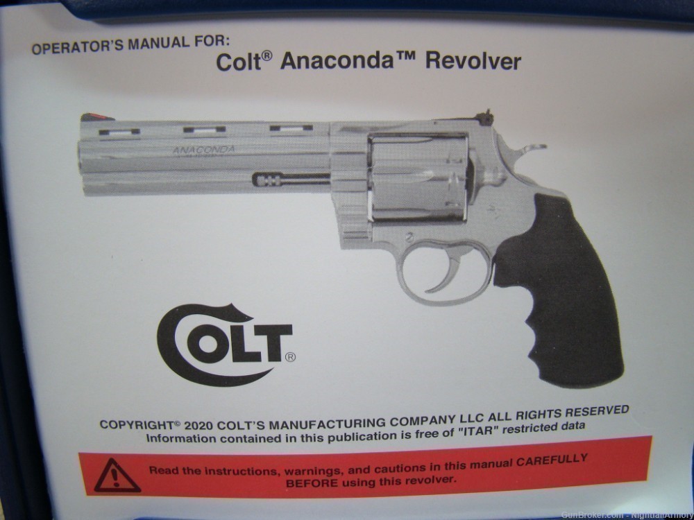 Colt Anaconda .44mag 6" Revolver 6rd SS 44 MAG Snake ANACONDA-SP6RTS New !-img-4