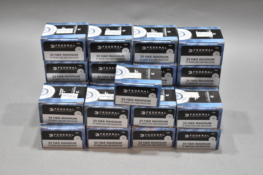 25 Boxes 500 Rds Federal 32 H&R Magnum 95 G Lead SWC Revolver Ammunition -img-0