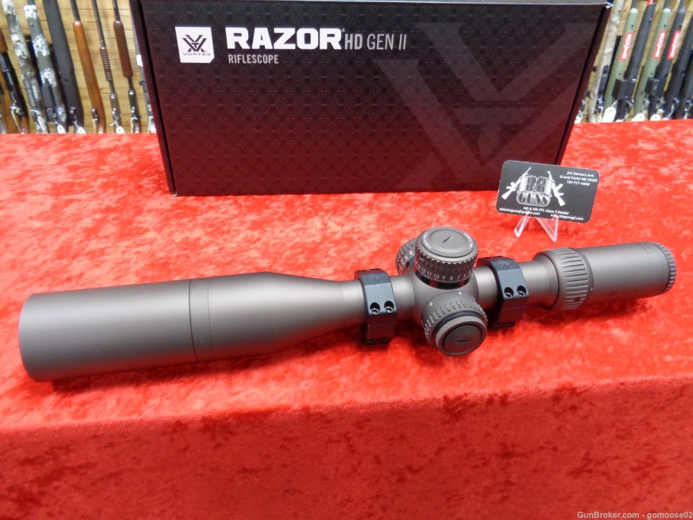 Vortex Razor HD Gen II 3-18x50mm Rifle Scope FFP EBR 7C MOA & RINGS I TRADE-img-13