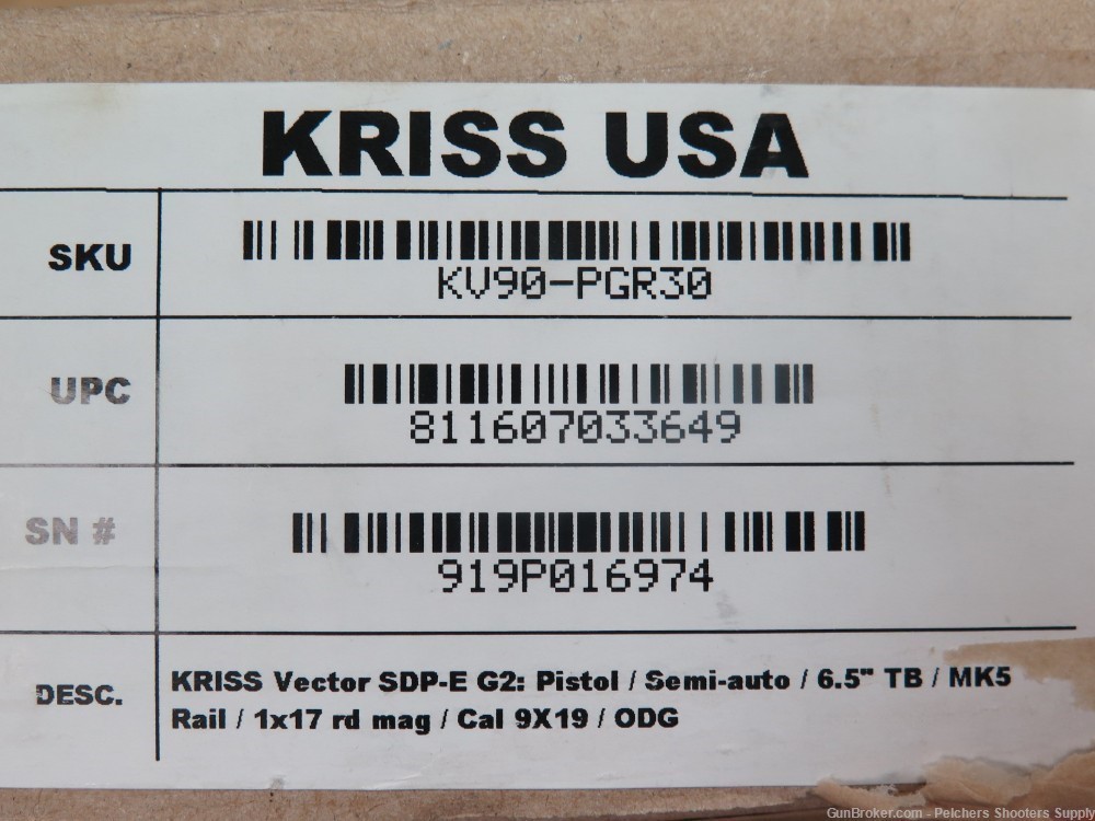 Kriss Vector SDP E G2 9mm Pistol OD Green KV90-PGR30-img-21
