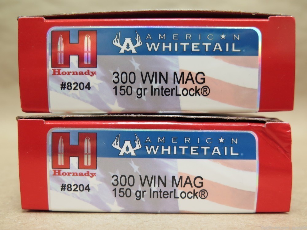 Hornady American Whitetail 300 Win Mag 150gr InterLock Soft Point-img-1