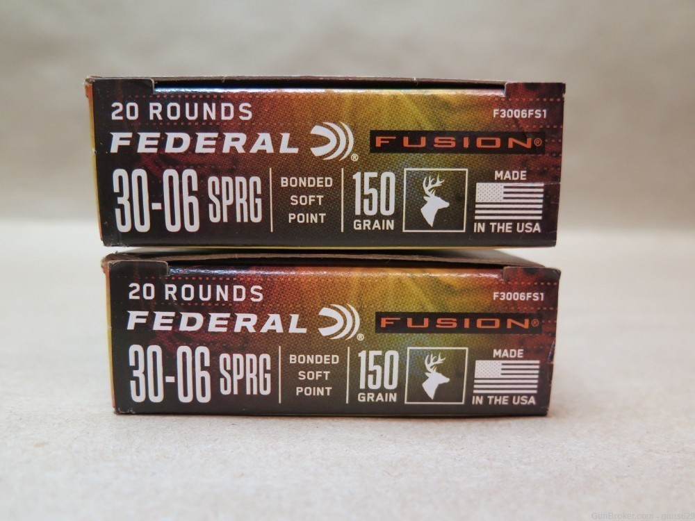 Federal Fusion 30-06 Springfield 150gr Soft Point-img-1
