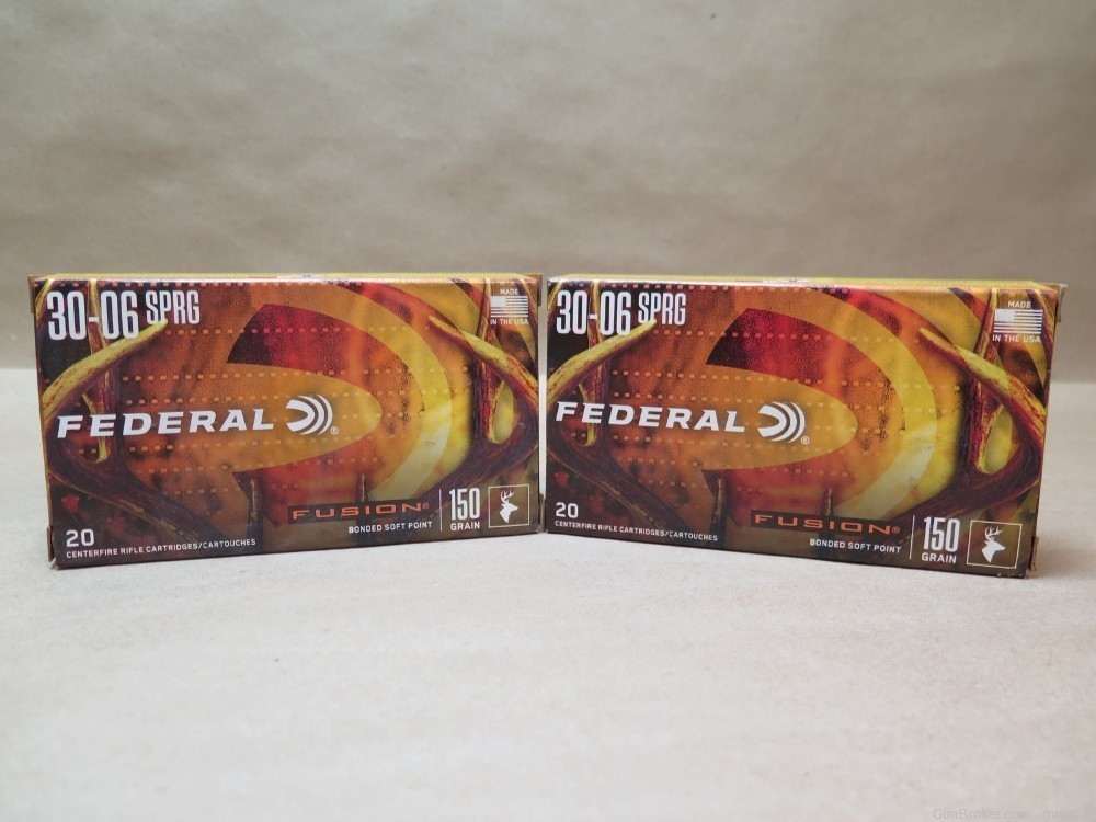 Federal Fusion 30-06 Springfield 150gr Soft Point-img-0