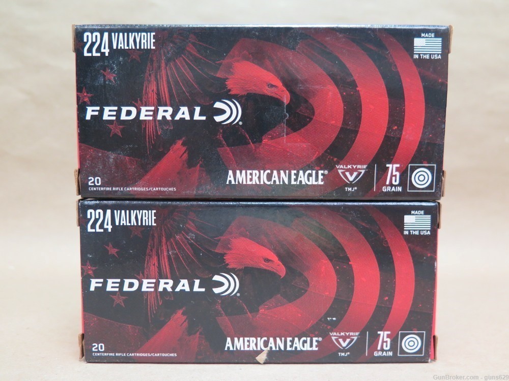Federal American Eagle 224 Valkyrie 75gr Total Metal Jacket -img-0