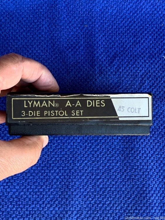 LYMAN ALL AMERICAN 45 LONG COLT RELOADING 3 DIE SET, IN THE BOX-img-4