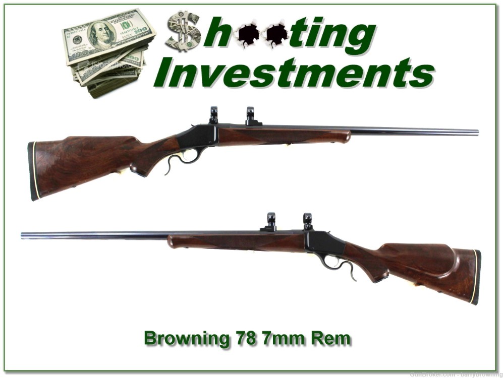 Browning Model 78 7mm Rem Mag 26in HB XX Wood!-img-0