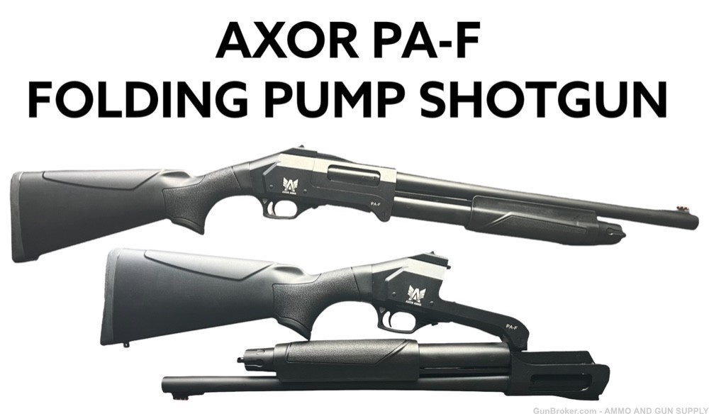 AXOR PA-F 12 GAUGE - FOLDING PUMP SHOTGUN - HOME DEFENCE BACKPACK SHOTGUN-img-0