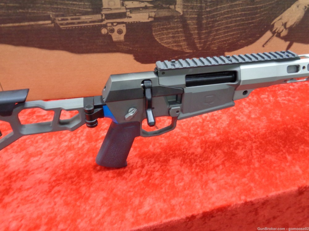 Q The FIX 308 Winchester Kickstand Bipod 16" Blue Match Trigger WE TRADE!-img-2