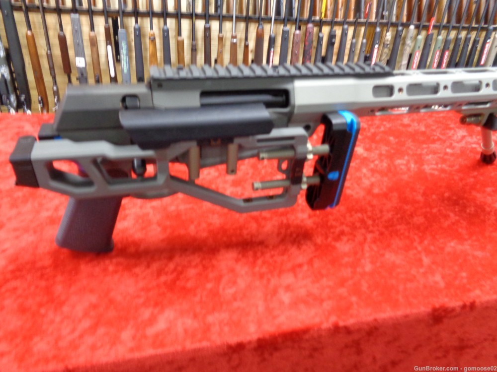 Q The FIX 308 Winchester Kickstand Bipod 16" Blue Match Trigger WE TRADE!-img-12