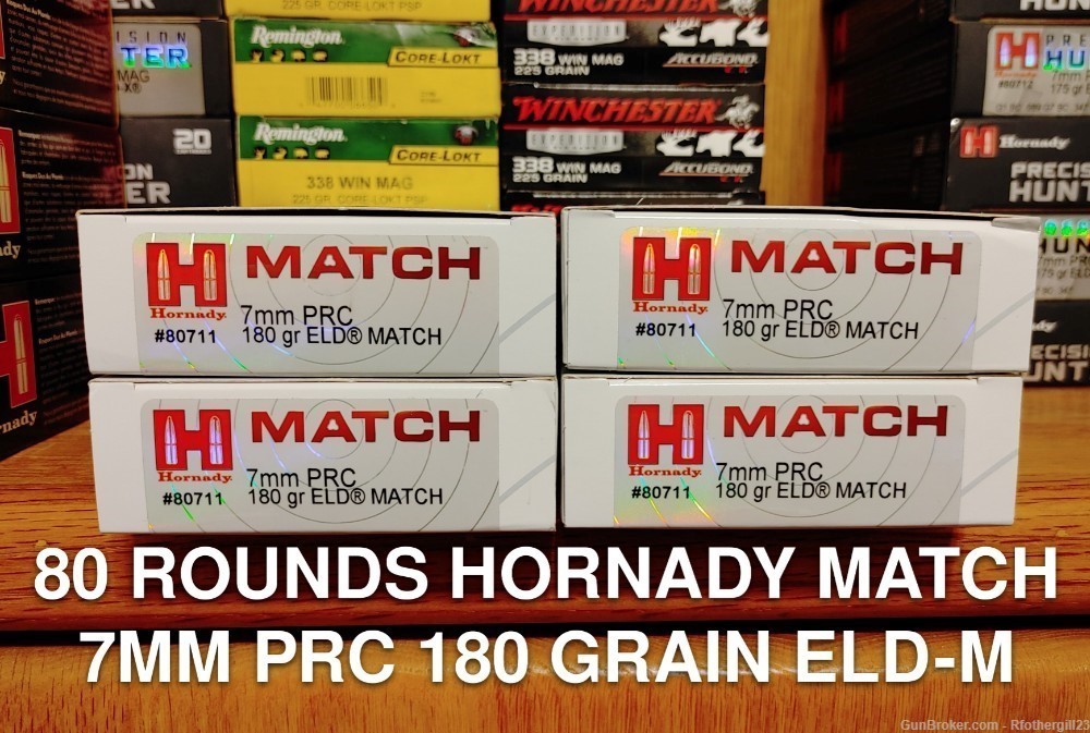 80 Rounds Hornady Precision Hunter 7mm PRC 180 Grain ELD-M 80711-img-0