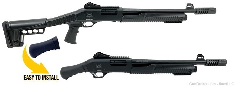 EMPEROR ARMS MXP12 12GA Shotgun Pump Action 18.5" Barrel & BIRDSHEAD GRIP -img-6