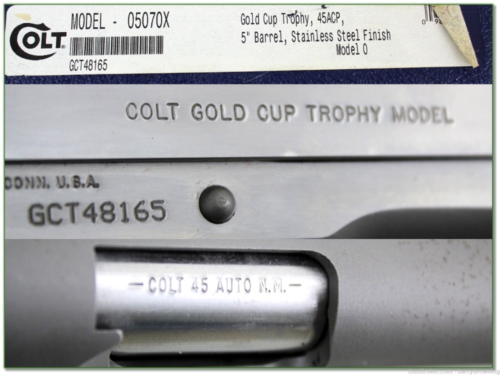 Colt Gold Cup Trophy Stainless 45 ACP in case-img-3
