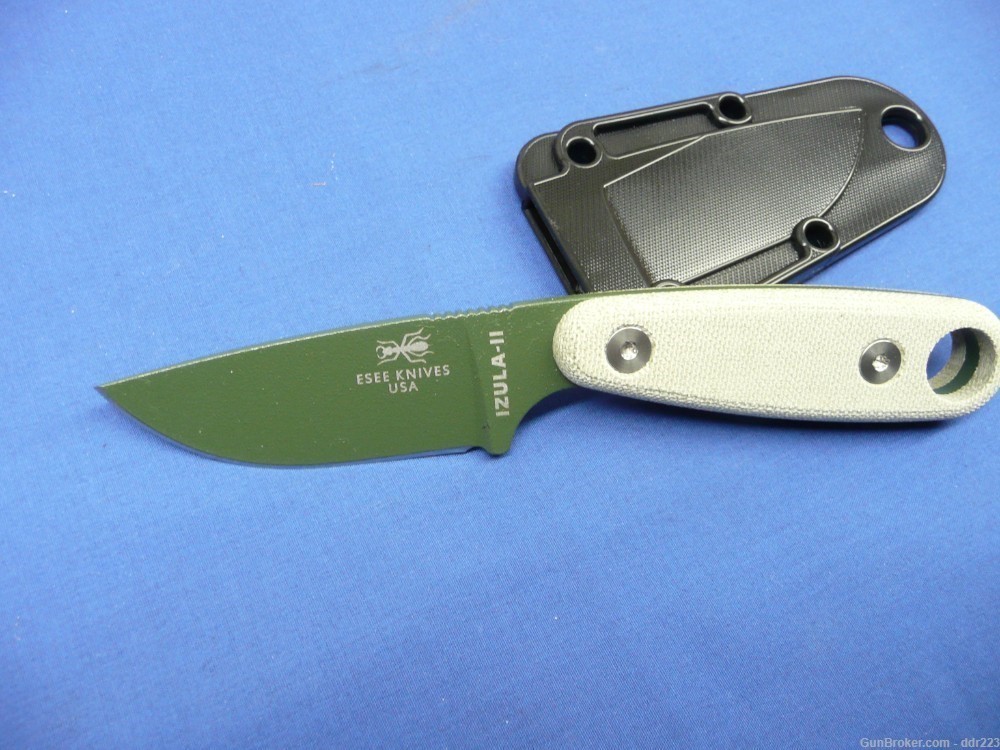 ESEE IZULA-II Fixed Blade Knife, Olive Green Finish, Factory New-img-3