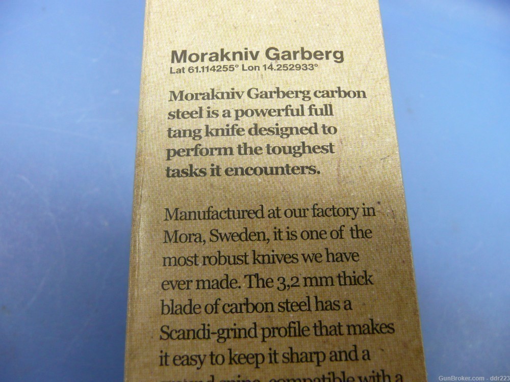 Mora Garberg Carbon Knife w/ Leather Scabbard NIB-img-15