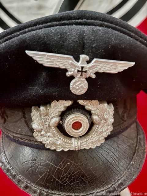WW2 GERMAN VETERANS' ASSOCIATION VISOR CAP.SIZE 56.ORIG.-img-1