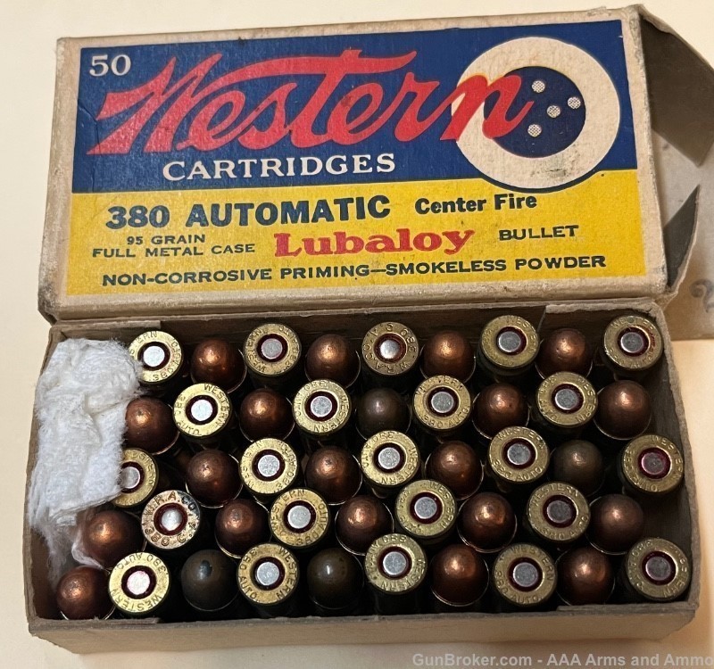  Vintage Lot of WESTERN 380 Auto & TIFOIA 45 ACP Ammunition-img-0