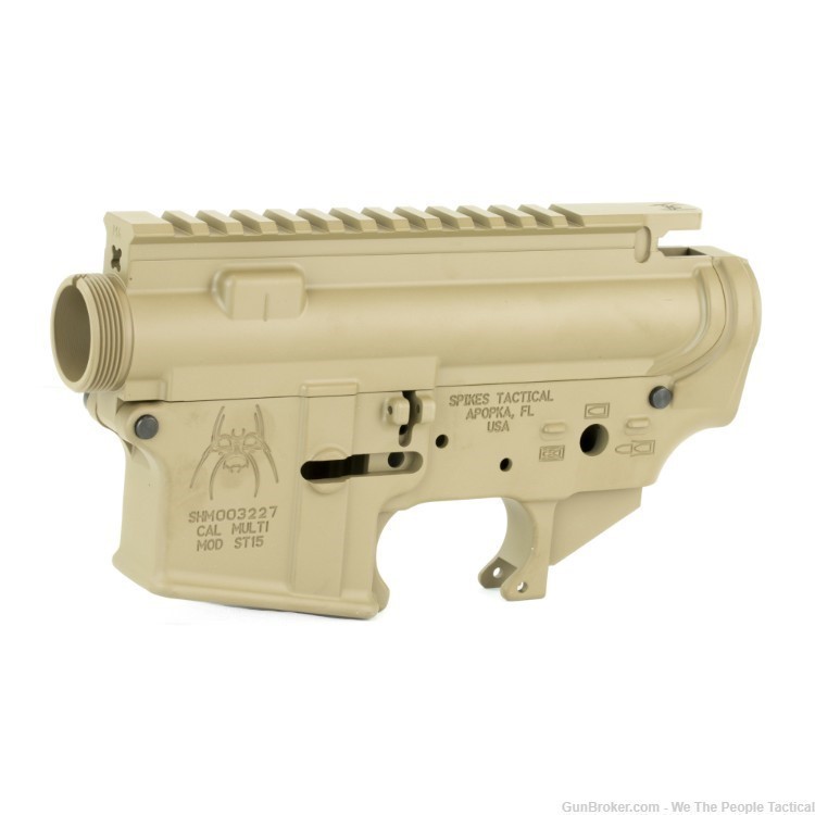 Spike's Tactical AR-15 M4 Upper Lower Receiver Set Multi FDE Mil Spec NEW-img-0