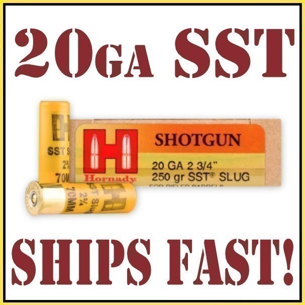 5rds Hornady SST™ 20GA FTX JHP FlexTip 250 grains HP hunting + FAST SHIP-img-0