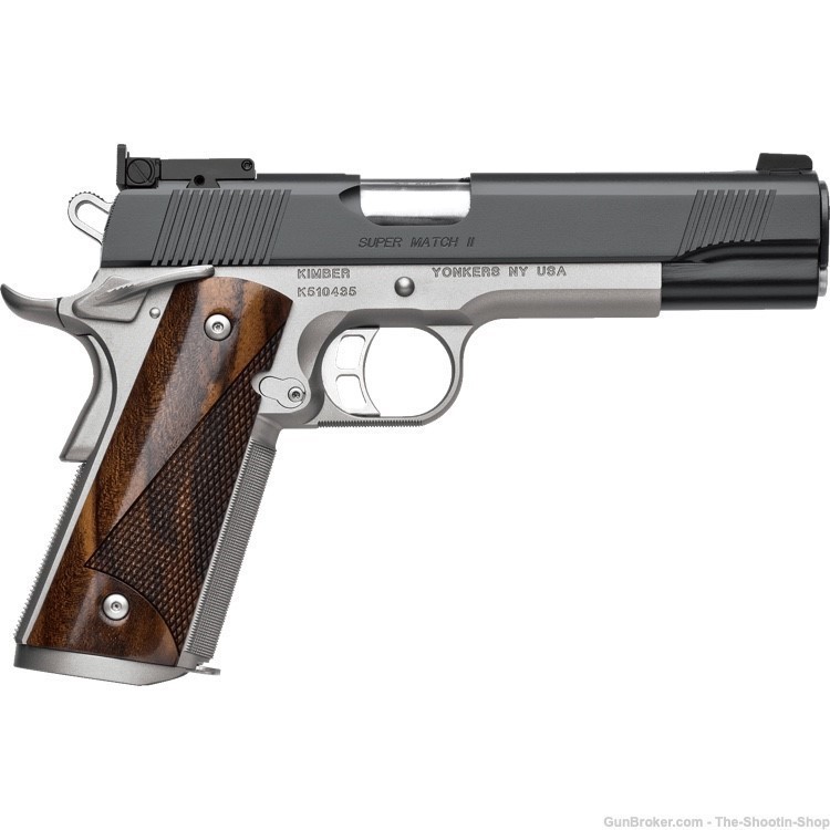 Kimber Model SUPER MATCH II 1911 Pistol 45ACP 5" 8RD 2-Tone Deluxe Walnut-img-0