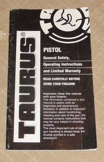 Taurus Factory Pistol Manual-img-0