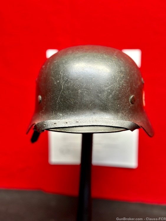 UNRIVIALED! WW2 German Model 1935 WAFFEN SS "DOUBLE DECAL" COMBAT Helmet!-img-14