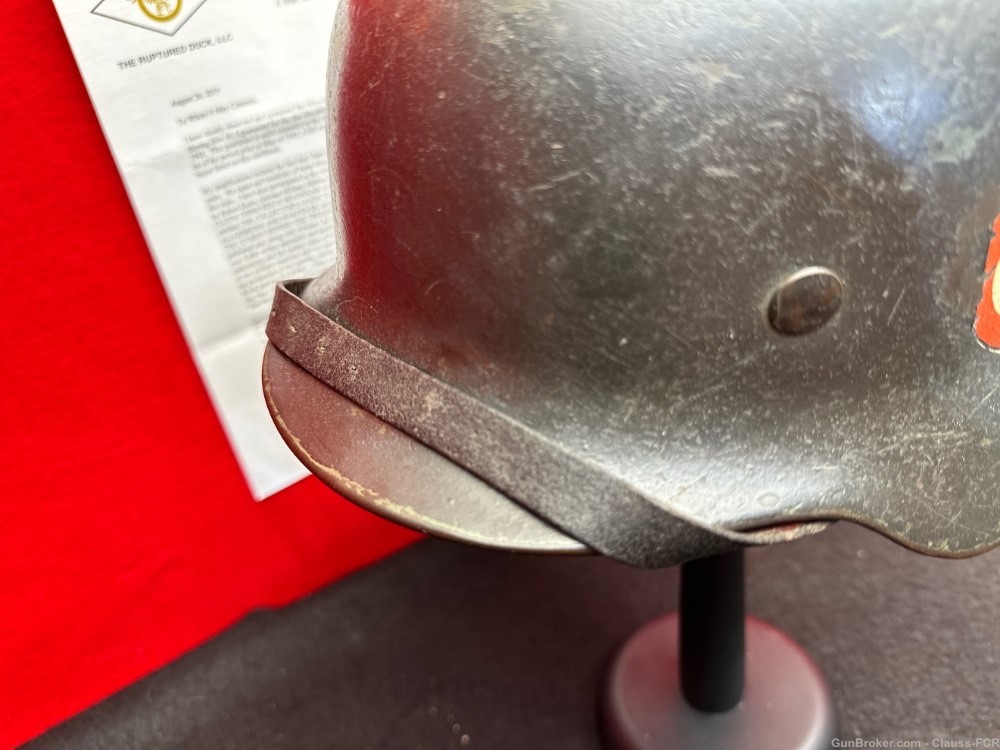 UNRIVIALED! WW2 German Model 1935 WAFFEN SS "DOUBLE DECAL" COMBAT Helmet!-img-2