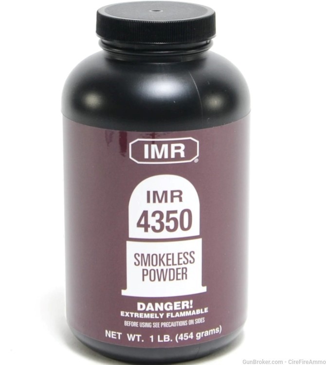 IMR 4350 Smokeless Reloading Powder 1 Pound NEW 1 LB 4350 no cc fees -img-0
