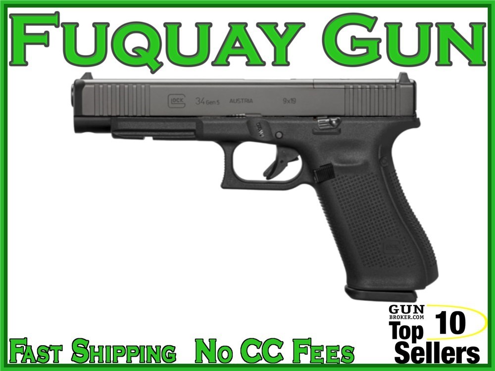 Glock 34 Gen 5 MOS 9mm 5.31" Optic Ready PA343S103MOS Glock-34 G34-img-0