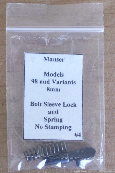 Mauser 98 and Variants Bolt Sleeve Lock and Spring  #4-img-0