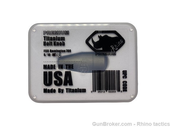 Remington 700 Bolt on 5/16-18 Rhino Tactical Bolt Knob, Made of Titanium-img-3