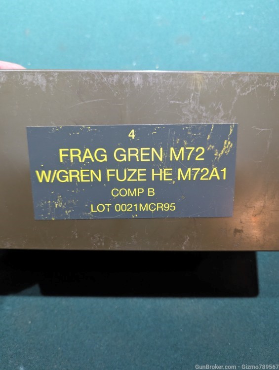 Original M72  Belgian Frag Grenade Case HE M72A1 1970s-80s-img-1