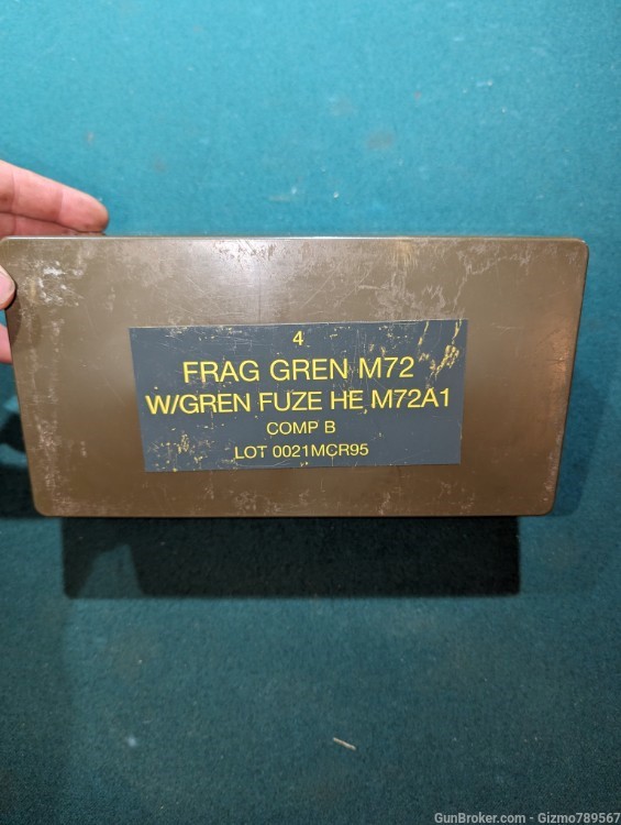 Original M72  Belgian Frag Grenade Case HE M72A1 1970s-80s-img-2
